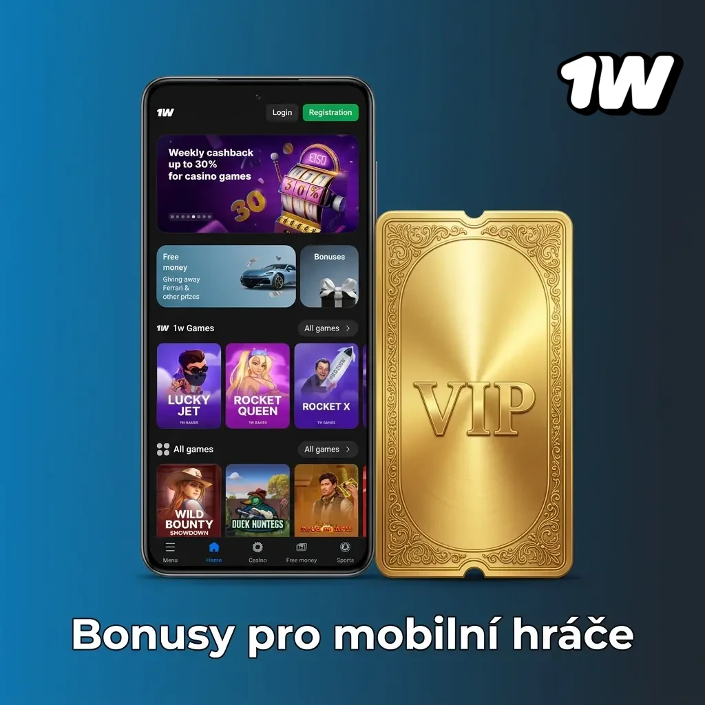 Bonusy pro mobilní hráče – uvítací bonus až 500 %, free bet a reload akce v mobilní aplikaci