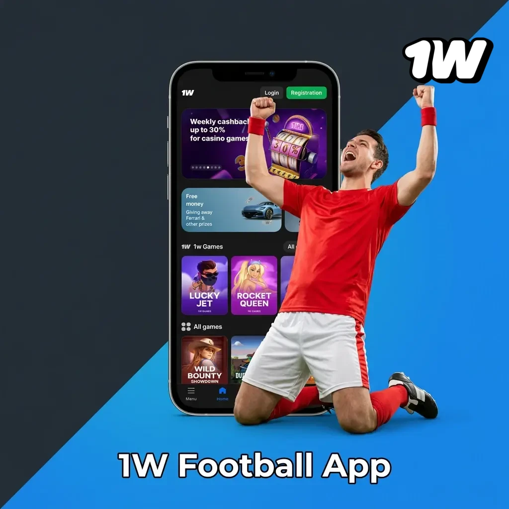 Mobilní aplikace 1W pro sázení na fotbal – dostupná pro Android a iOS, rychlé sázení do 30 sekund