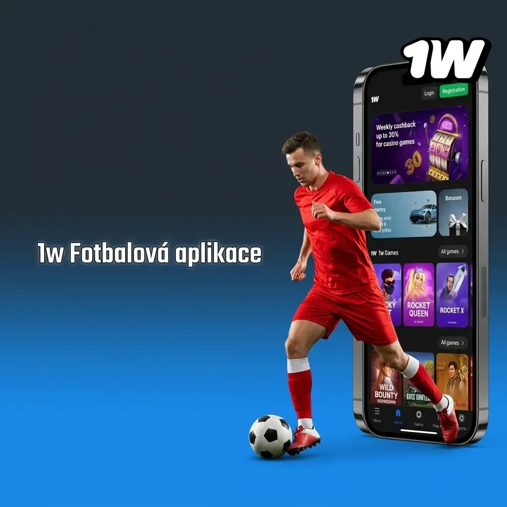 Mobilní aplikace 1w pro sázení na fotbal – dostupná pro Android a iOS s živým sázením