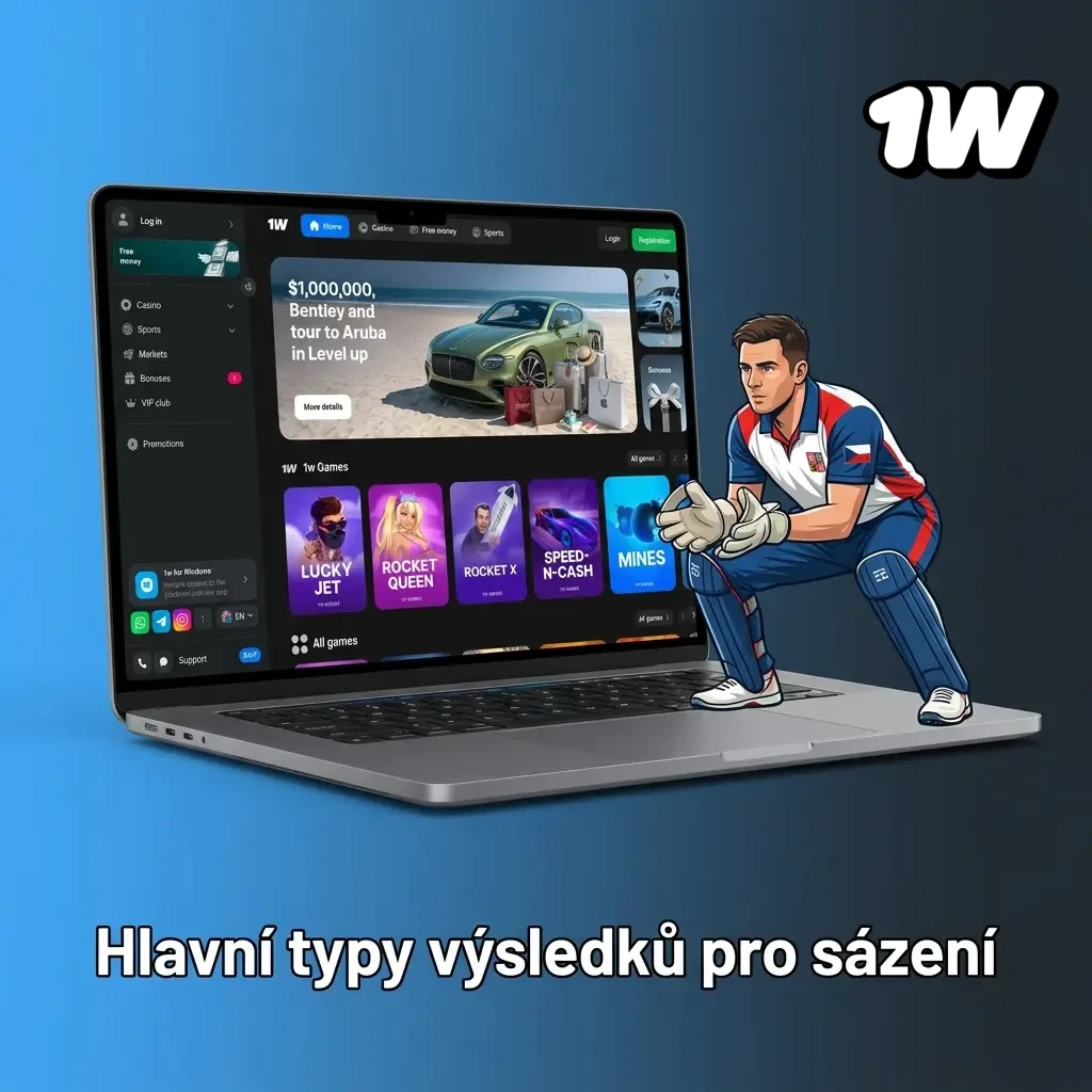 Hlavní typy sázek: výsledek 1X2, handicap, Over/Under, BTTS a outrights ve fotbale a sportu