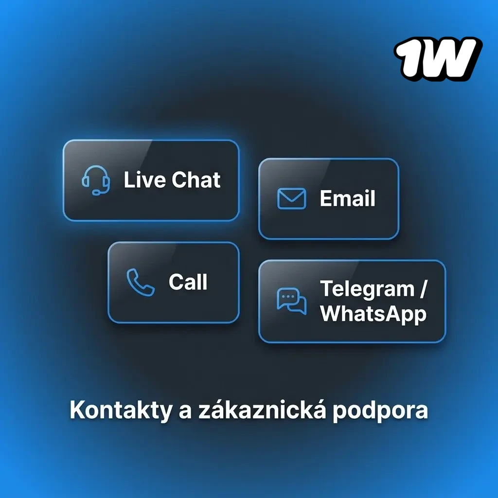 Kontakty a zákaznická podpora 1w – live chat, e-mail a FAQ pro hráče z České republiky