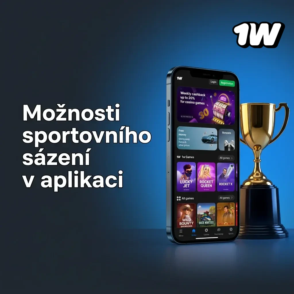 Sportovní sázení v aplikaci 1W – fotbal, tenis, basketbal, hokej, esport a další disciplíny živě