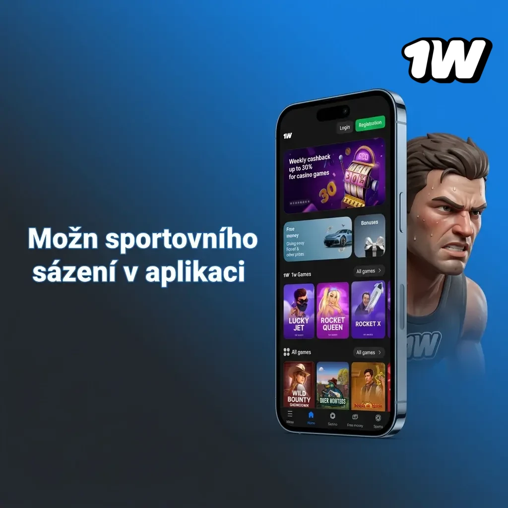 Sportovní sázení v aplikaci 1W – fotbal, tenis, hokej, esports a další sporty s live sázením