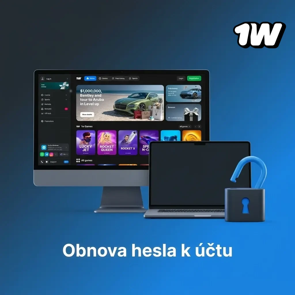 Postup obnovy hesla k účtu přes e-mail nebo SMS kód v několika jednoduchých krocích