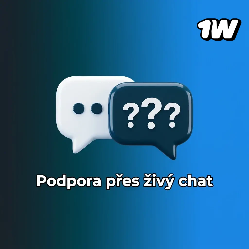 Zákaznická podpora přes živý chat na webu 1W – dostupná 24/7, rychlá odezva 1–5 minut