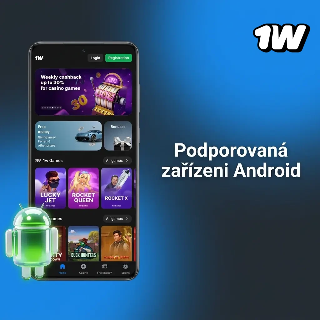 Seznam podporovaných Android zařízení kompatibilních s webovou aplikací 1W včetně Samsung, Xiaomi a Google Pixel