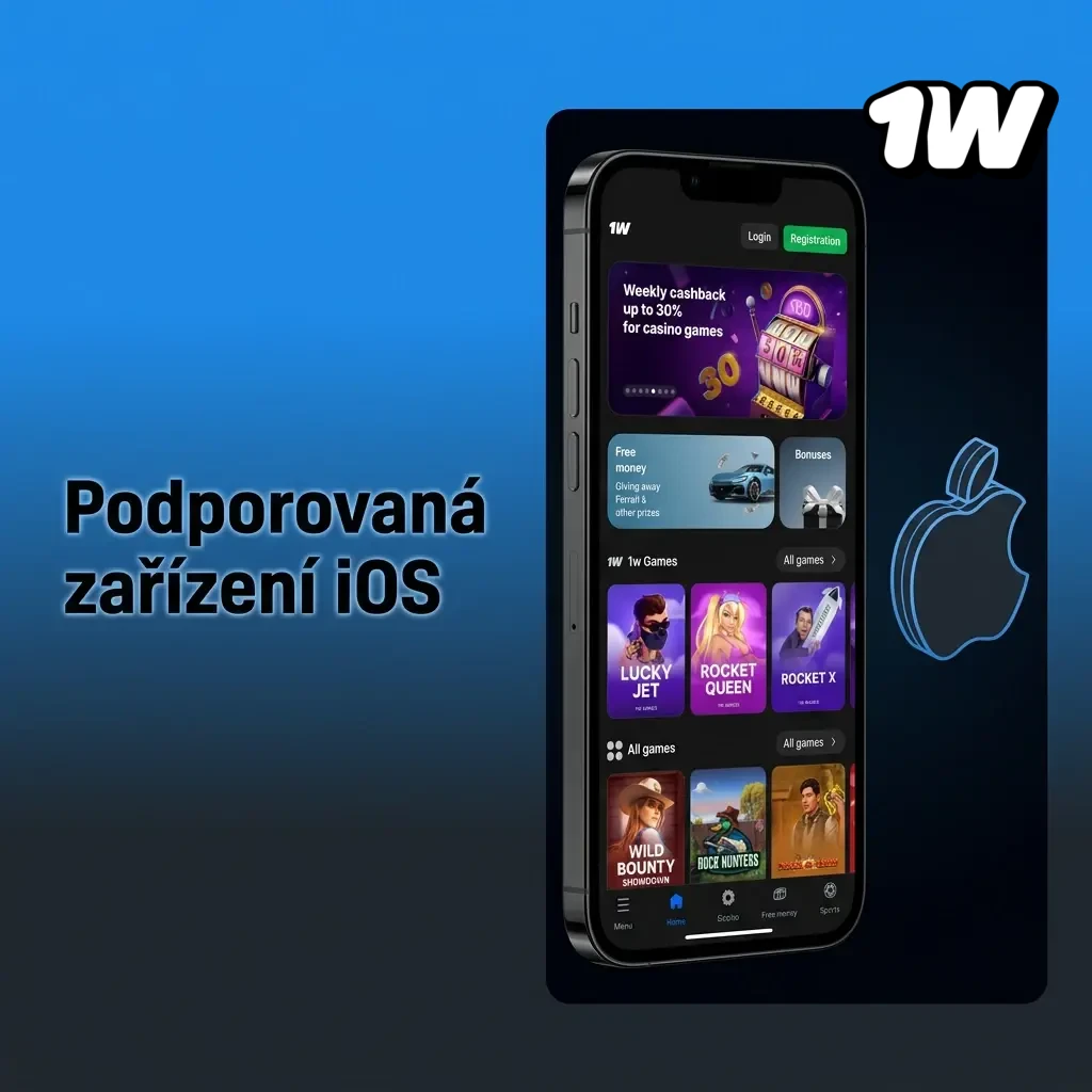 Seznam podporovaných iOS zařízení Apple pro aplikaci 1W včetně iPhone, iPad a iPod Touch modelů