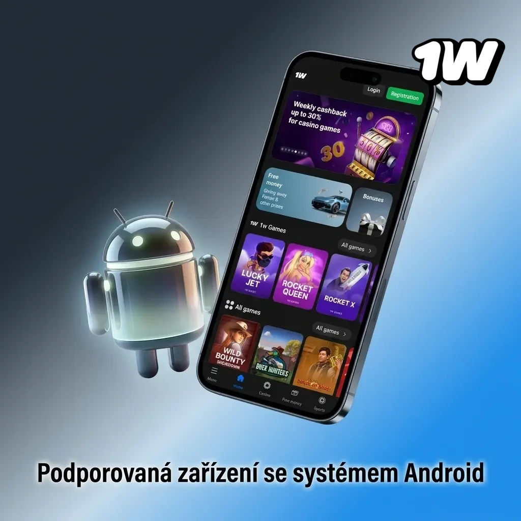Seznam podporovaných Android telefonů pro hraní na 1w včetně Samsung, Xiaomi, Google Pixel a dalších modelů