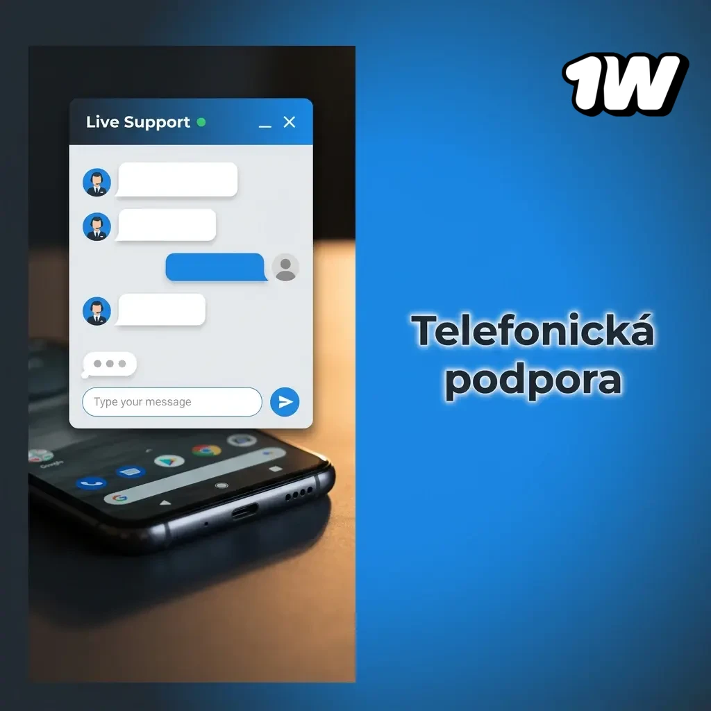 Telefonická podpora zákaznické linky 1W – operátor řeší urgentní problémy s účtem nonstop 24/7