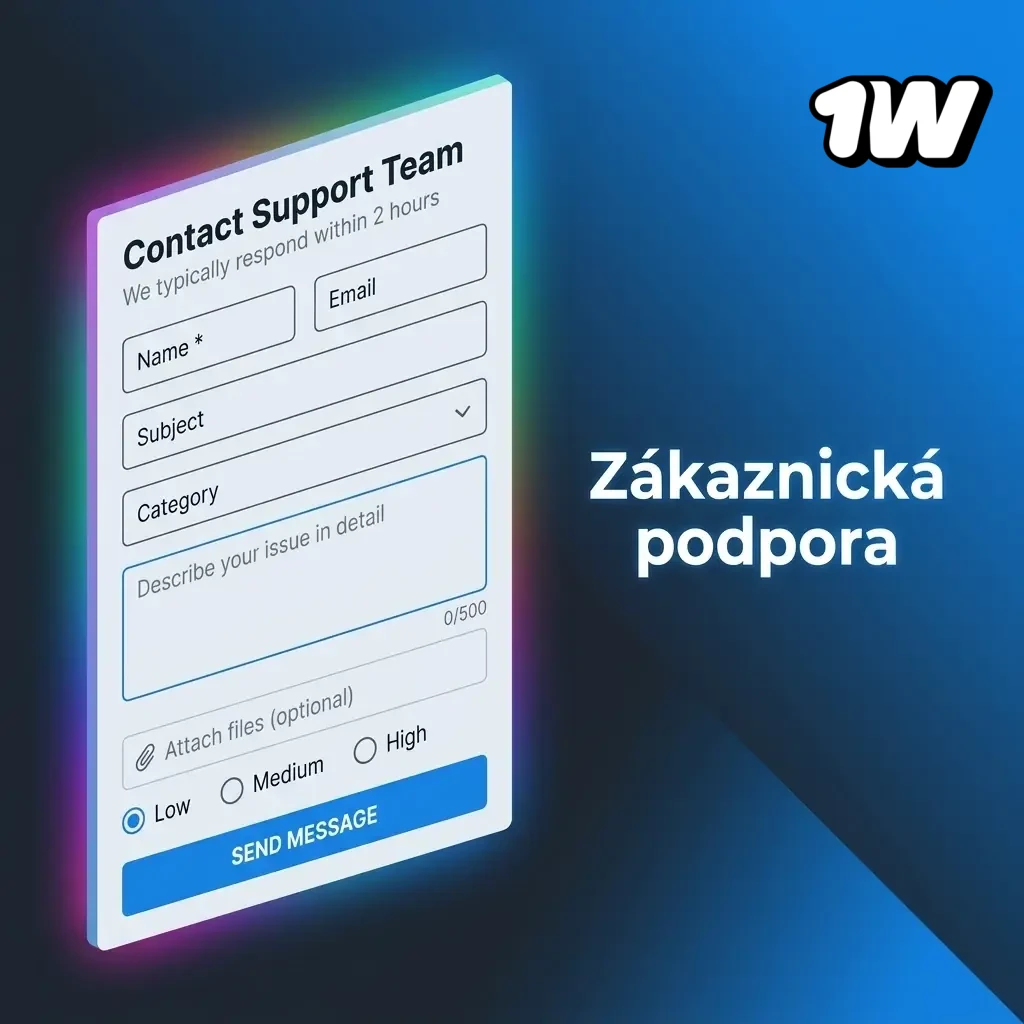 Zákaznická podpora 1w: live chat, e-mail a FAQ sekce dostupné 24/7 pro rychlou pomoc uživatelům