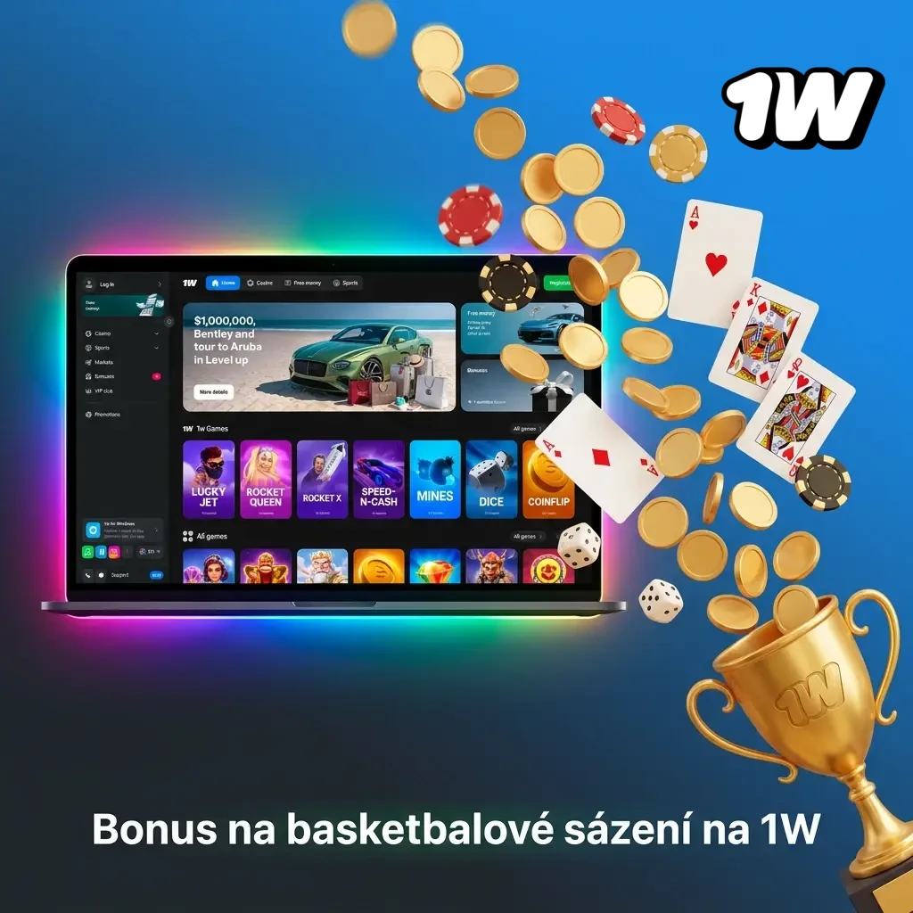 Uvítací bonus na basketbalové sázky na 1W – procentuální navýšení vkladu pro nové uživatele