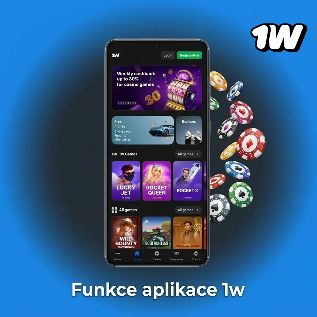 Funkce aplikace 1w – sázení, kasino, vklady, výběry a správa profilu v mobilní aplikaci