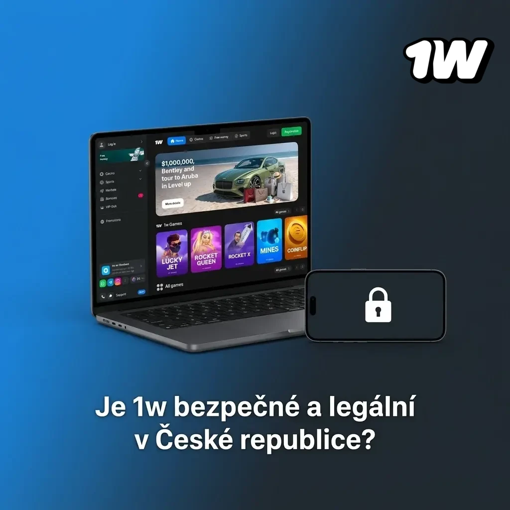 1w sázková platforma s licencí, SSL šifrováním a GDPR ochranou pro hráče z České republiky