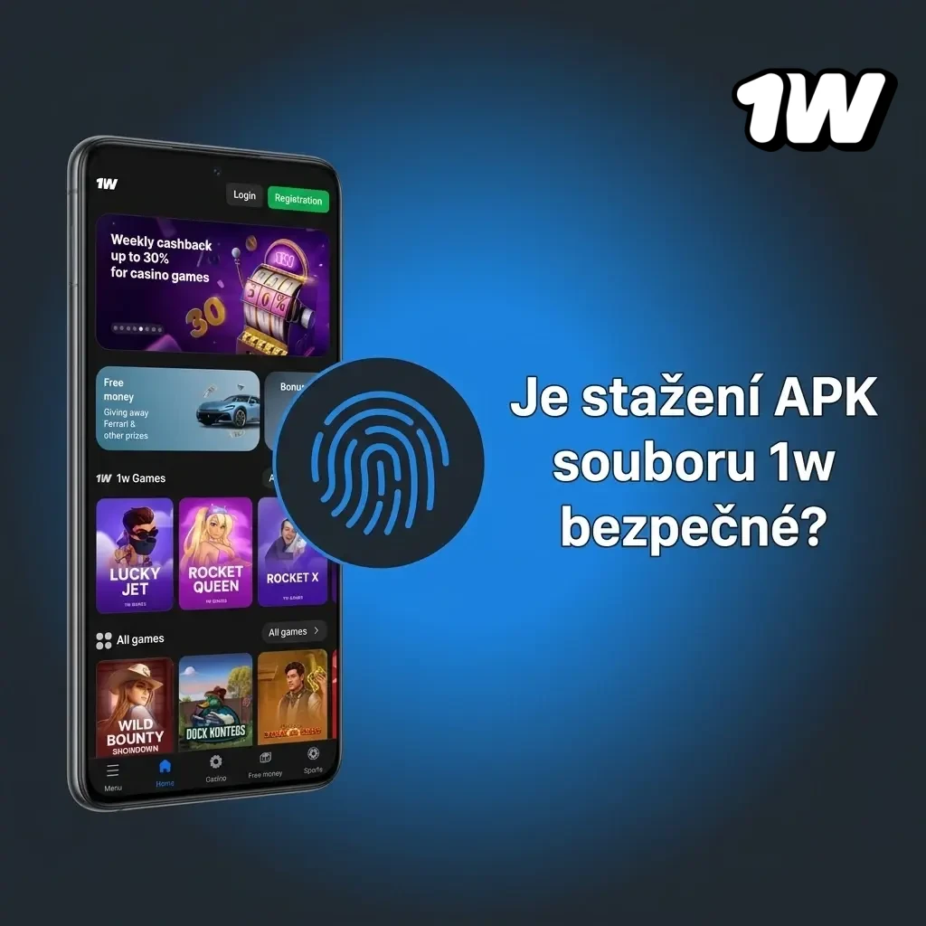 Bezpečné stažení APK souboru 1w s SSL ochranou a šifrováním dat