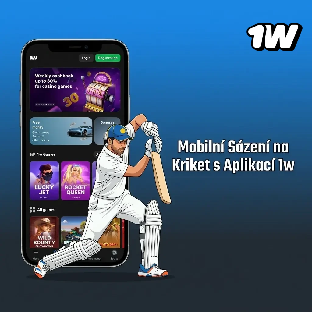 Mobilní aplikace 1w pro sázení na kriket – stažení pro Android a iOS, živé sázení a správa účtu