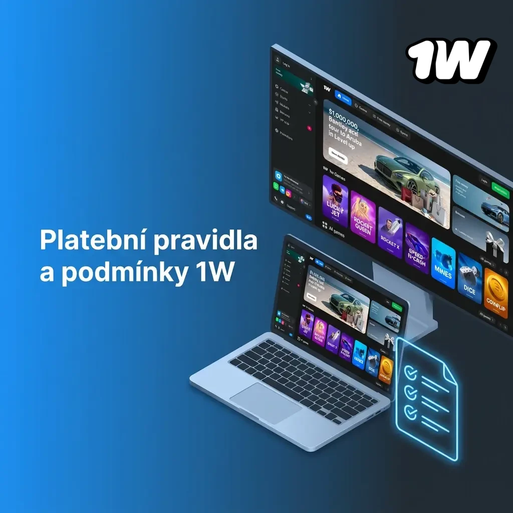 Platební pravidla a podmínky 1W – vklady, výběry, limity a ověření účtu