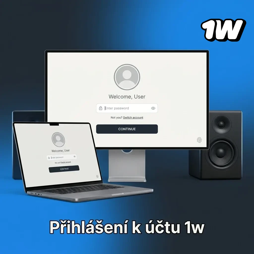 Přihlášení k účtu 1w – formulář s e-mailem, heslem a možností dvoufaktorového ověření