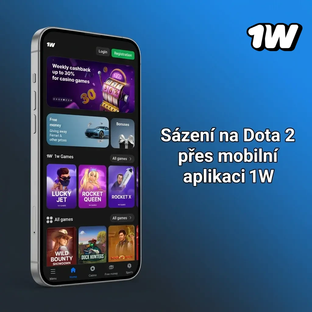 Mobilní aplikace 1W pro sázení na Dota 2 – přehled esportových zápasů a kurzů v telefonu