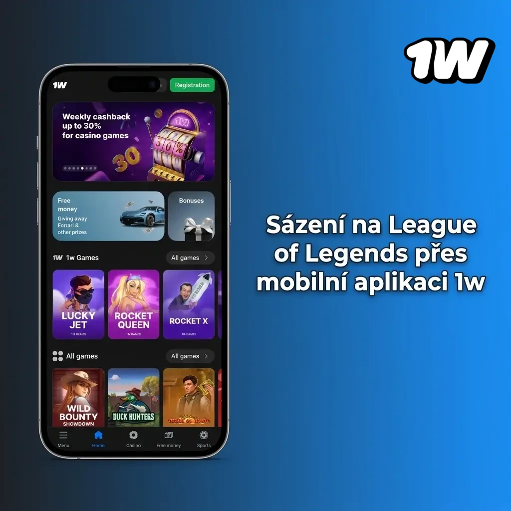 Sázení na League of Legends v mobilní aplikaci 1w – rychlé a přehledné esport sázky