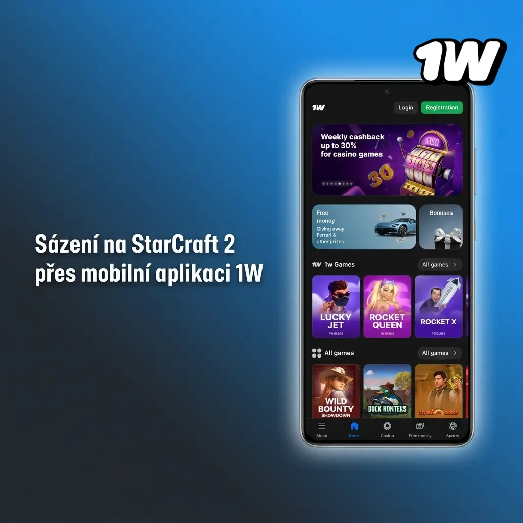 Sázení na StarCraft 2 v mobilní aplikaci 1W na telefonu nebo tabletu – Android a iOS