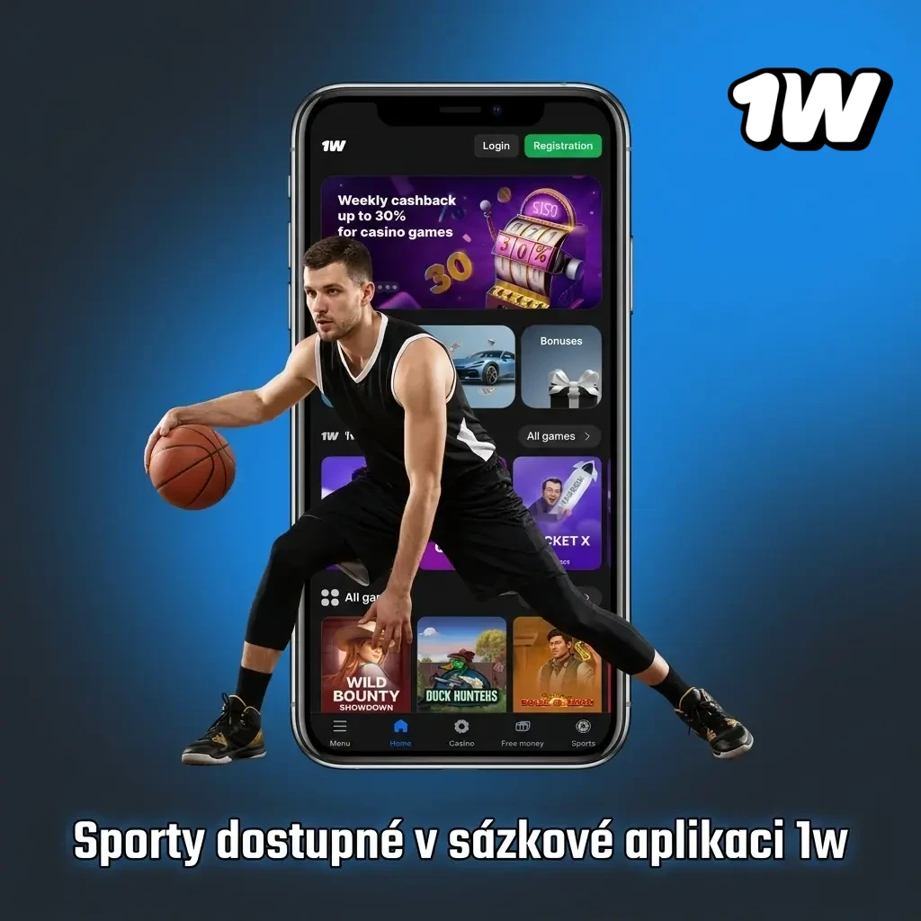 Sporty dostupné v sázkové aplikaci 1w – fotbal, tenis, basketbal, hokej, esport a další disciplíny