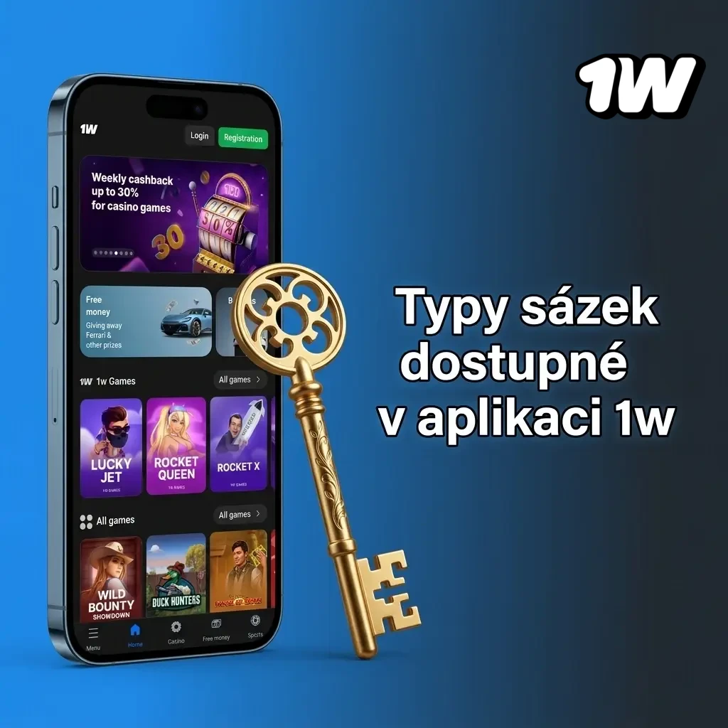 Typy sázek v aplikaci 1w: jednoduchá, akumulátor, systémová, live a handicapová sázka