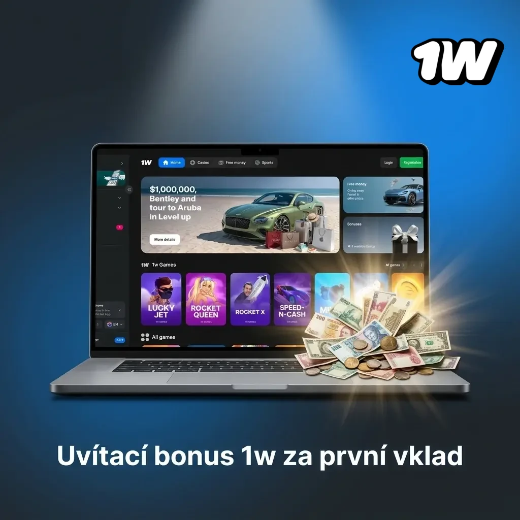 1w uvítací bonus až 500 % z prvního vkladu – pro kasino i sportovní sázení na platformě 1w